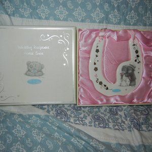 Good Luck Wedding Keepsake horse shoe Taddy Teddy